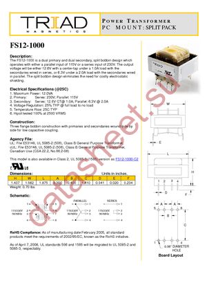 FS12-1000 datasheet  